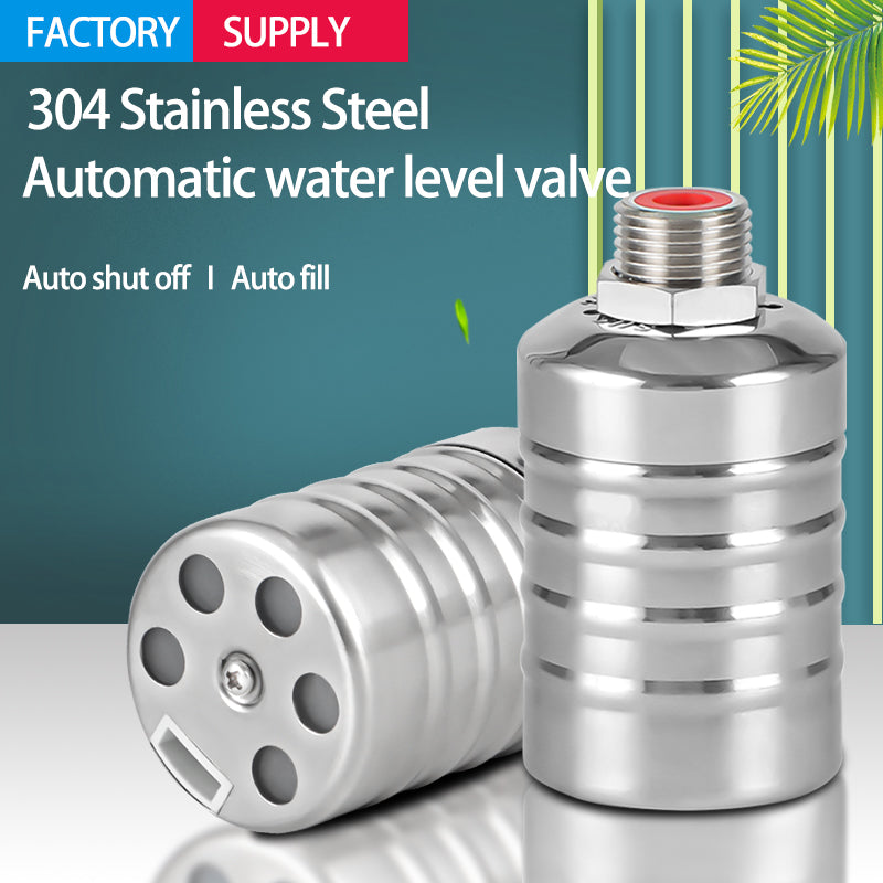 MEUPMEOP 1/2" Stainless Steel Float Valve Automatic Water Level Control Valve for Water Tank