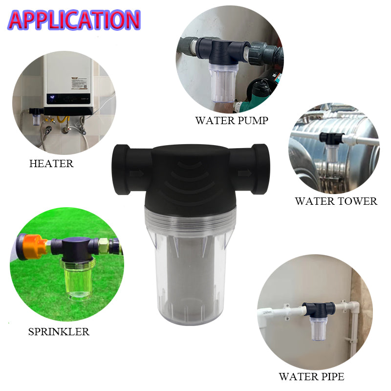 MEUPMEOP Pipe Pre-Filter 316 Stainless Steel Screen Sediment Filter Garden Water Pump Strainer Filter for Well Water (3/4" Female Thread 40 Mesh)