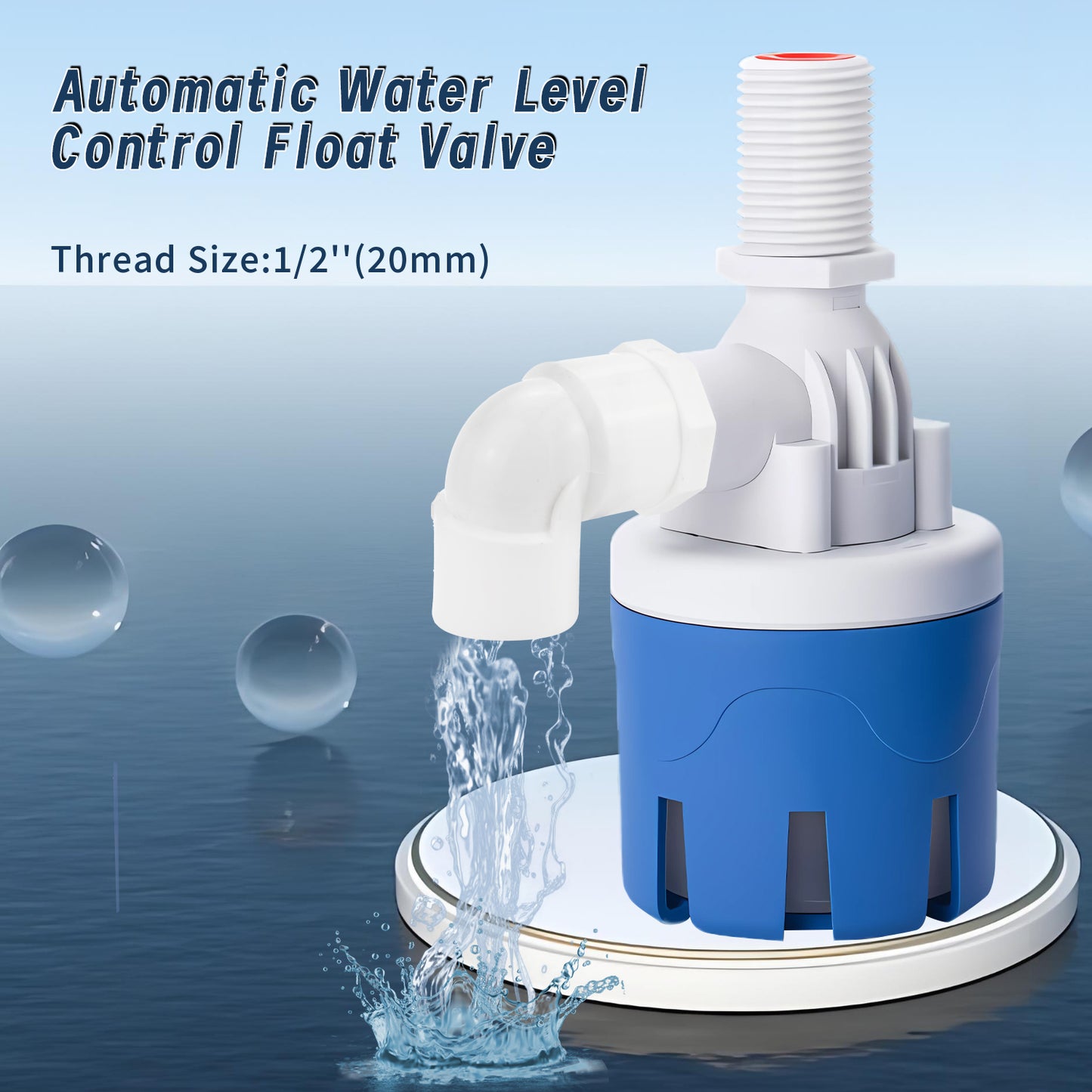 MEUPMEOP 1/2" Top Inlet Vertical Automatic Water Level Controller Float Valve for Water Tank