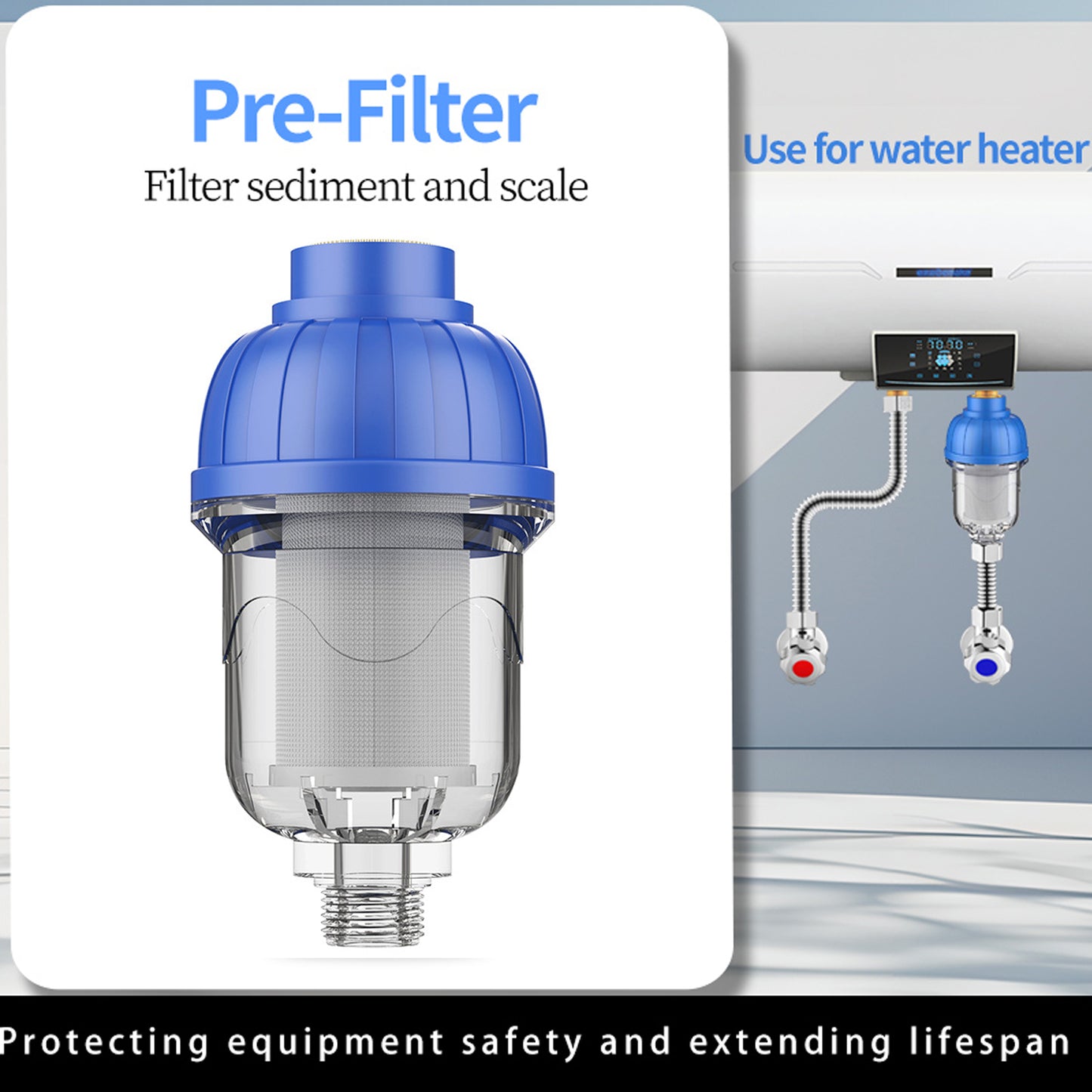 MEUPMEOP Sediment Filter in-Line Strainer with 316 Stainless Steel Mesh Screen Water Filter for Washing Machine,Water Heater