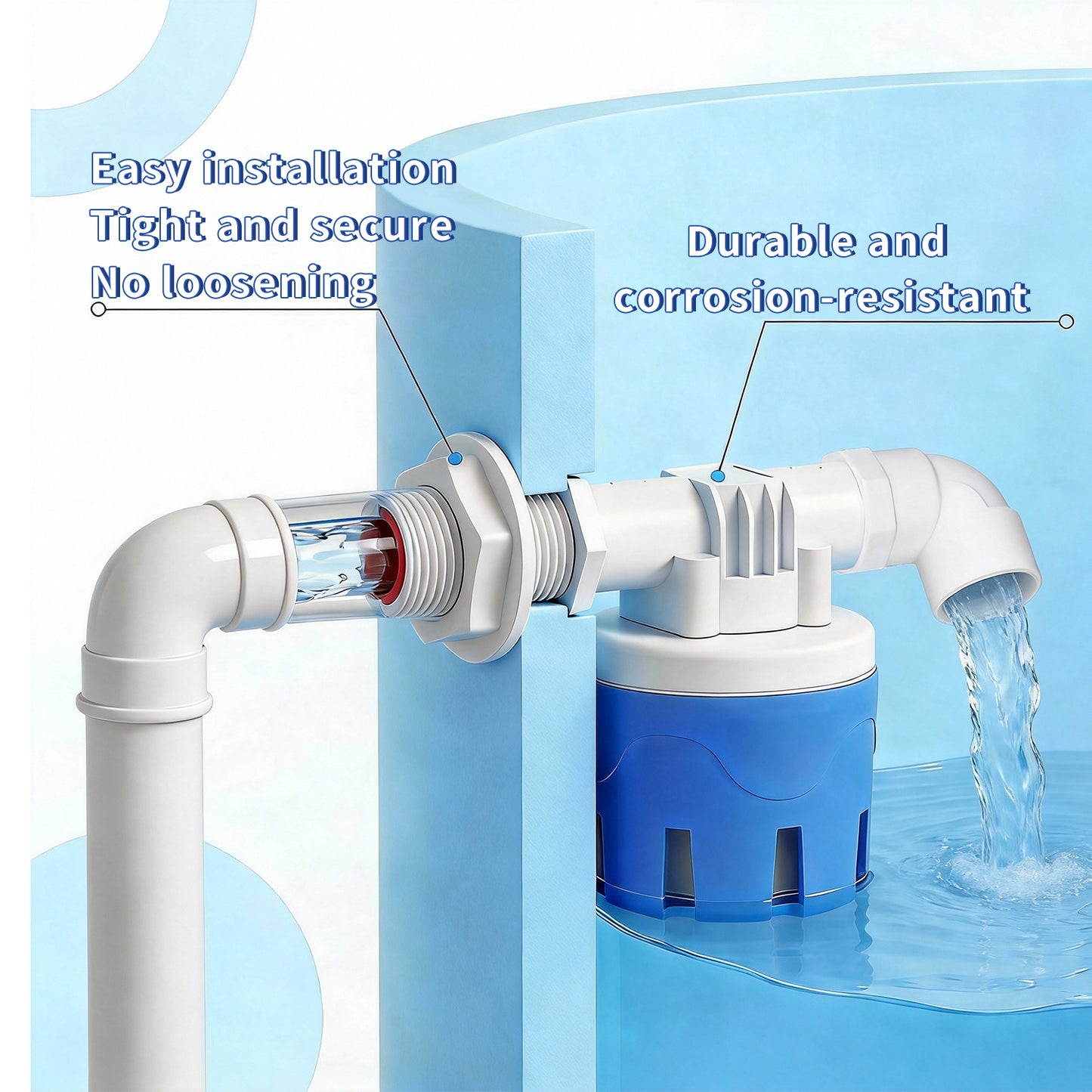 1/2" 3/4" 1" Float Valve Automatic Water Level Control Floating Valve