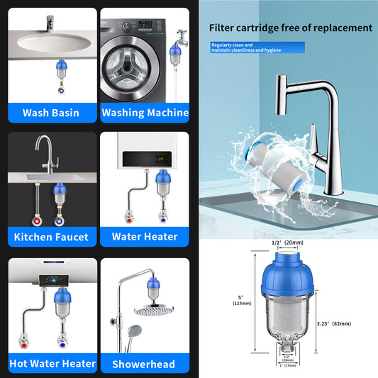 MEUPMEOP Sediment Filter in-Line Strainer with 316 Stainless Steel Mesh Screen Water Filter for Washing Machine,Water Heater