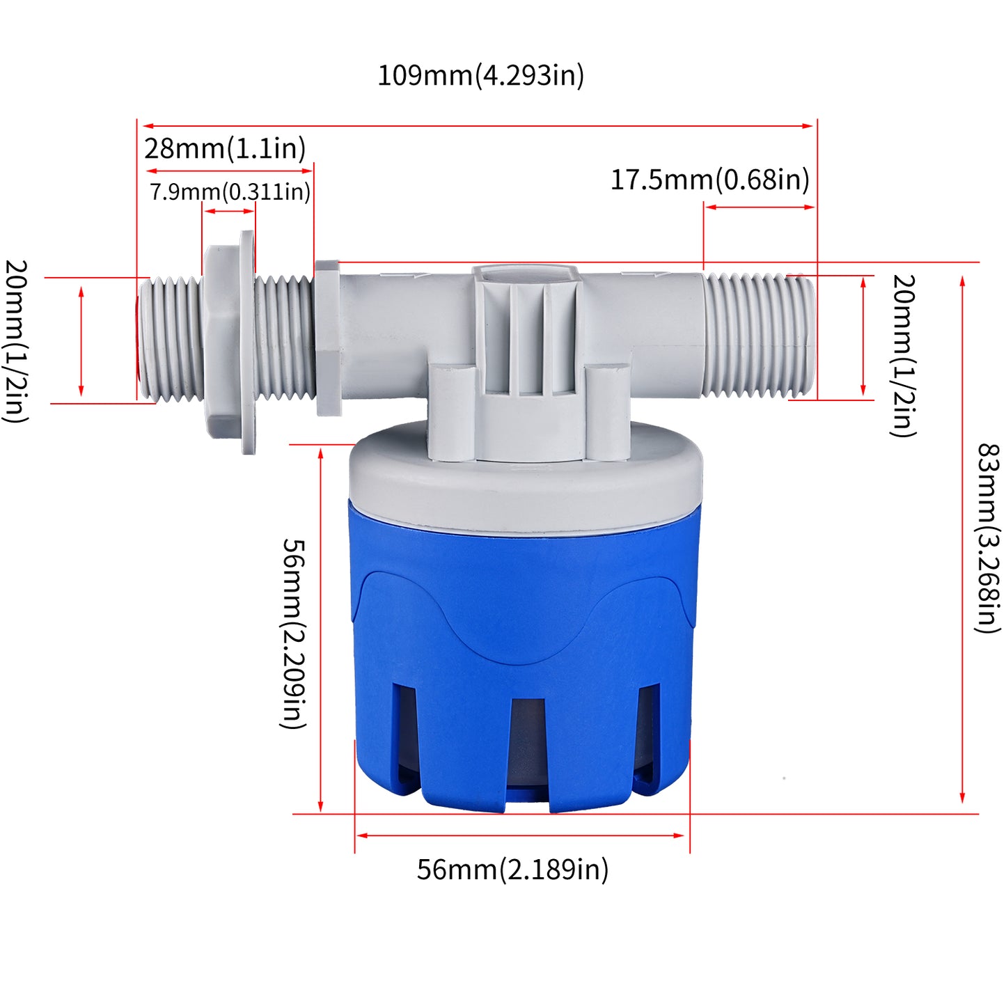 1/2" 3/4" 1" Float Valve Automatic Water Level Control Floating Valve