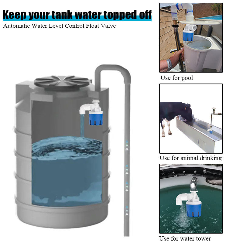 MEUPMEOP 3/4" Top Inlet Vertical Auto Fill Shut Off Automatic Water Level Controller Float Valve for Water Tank