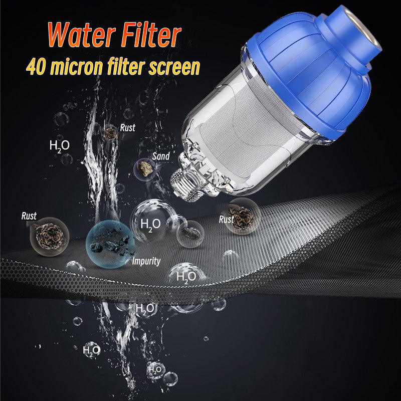 1/2" Reusable Sediment Water Filter, 304 Stainless Steel Mesh Screen 40μm Filter, Water Filter for Washing Machine