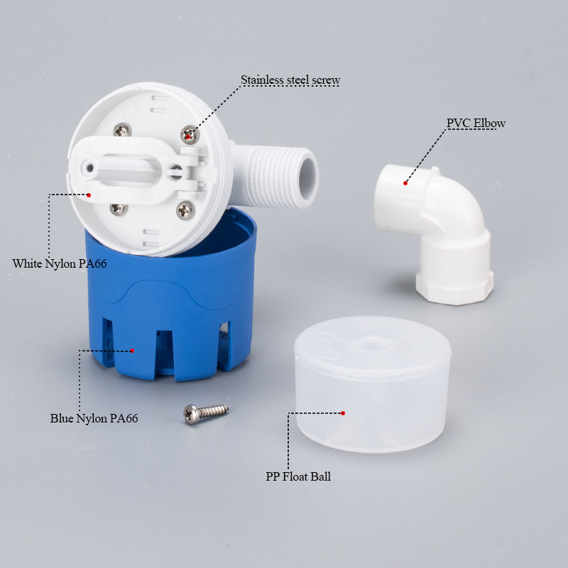 MEUPMEOP Side Inlet Horizontal Auto Fill Shut Off Float Valve Water Level  Control Water Float Valve 1/2 Mini Float Valve(LCY3-1/2-S1)